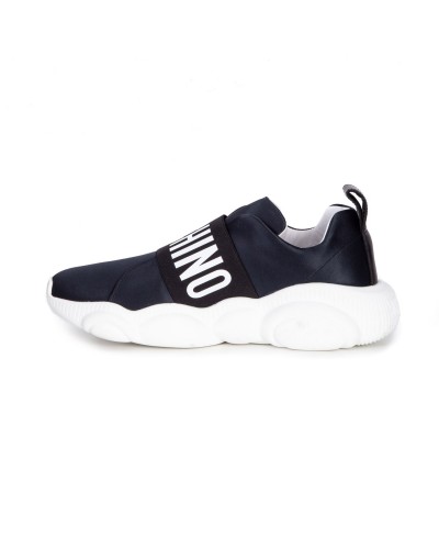 Czarne satynowe buty sportowe damskie