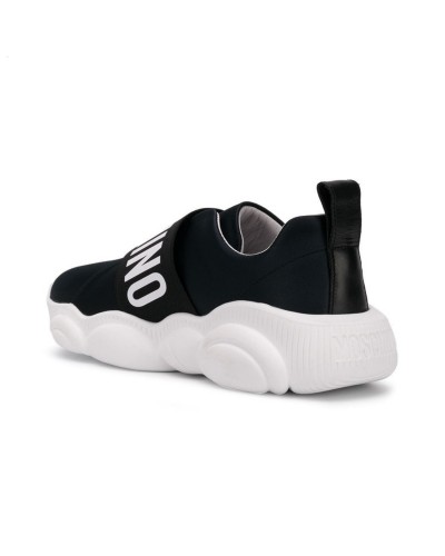 Czarne satynowe buty sportowe damskie