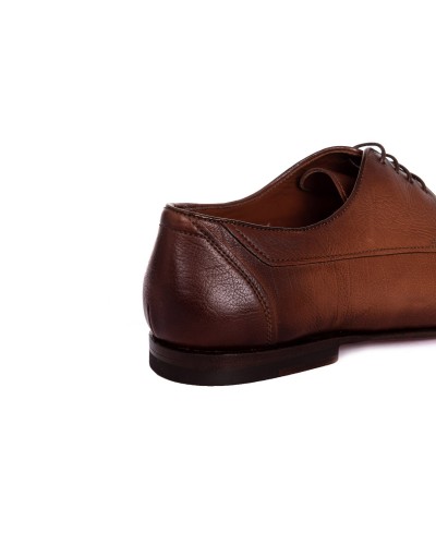 Brązowe skórzane półbuty męskie