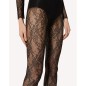 Czarne leginsy koronkowe
