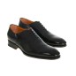 Czarne skórzane półbuty męskie