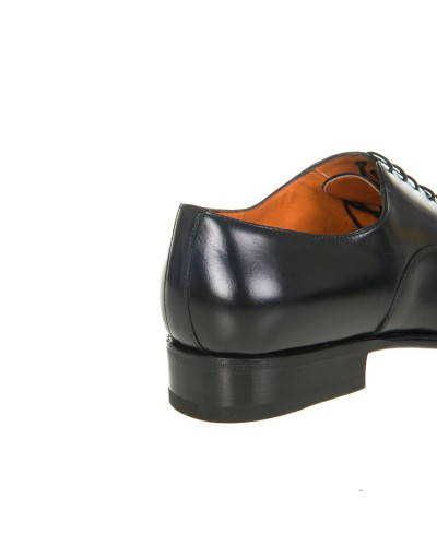 Czarne skórzane półbuty męskie