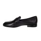 Czarne skórzane mokasyny damskie