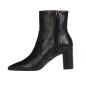 Czarne skórzane botki LINARIA