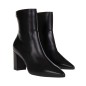 Czarne skórzane botki LINARIA
