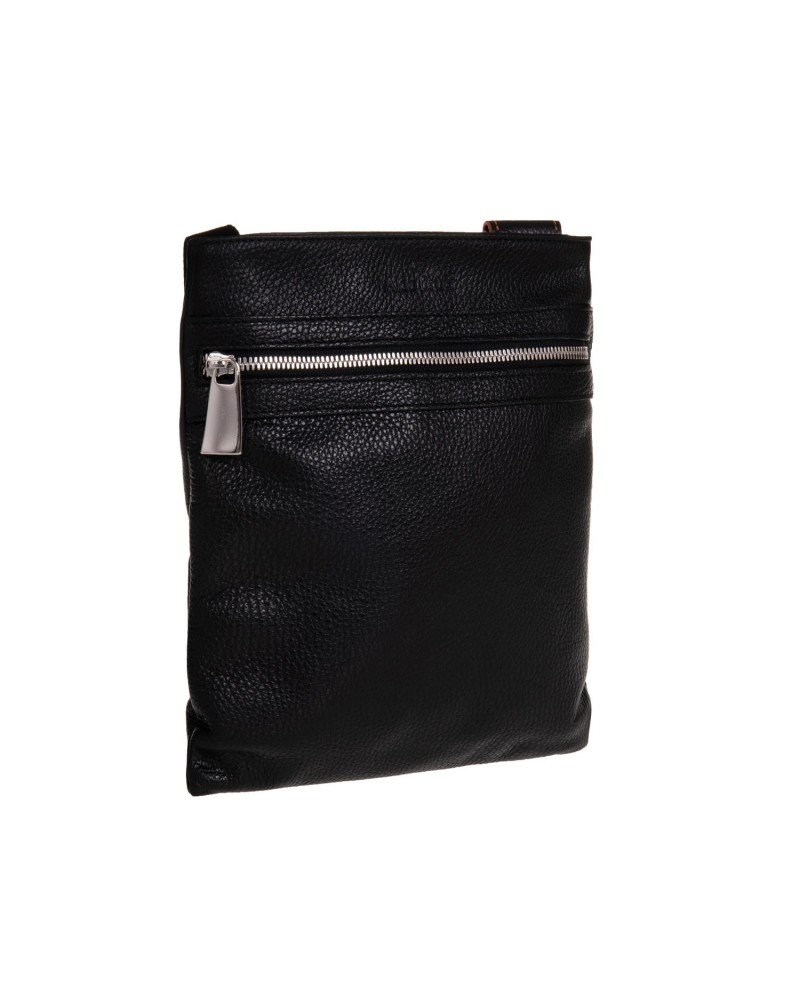 Czarna skórzana torba męska