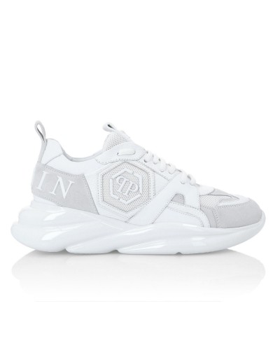 Białe skórzane sneakersy