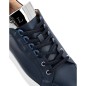 Granatowe skórzane sneakersy męskie