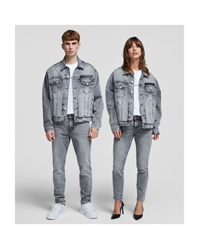 Szara jeansowa kurtka oversize