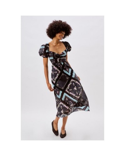 Czarna sukienka w print