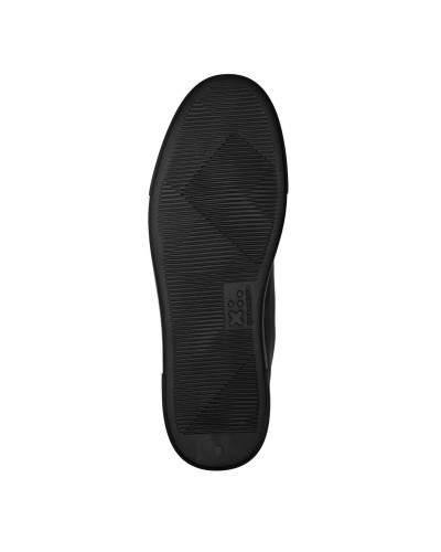 Czarne skórzane sneakersy męskie