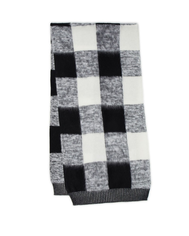 Czarno biały szalik