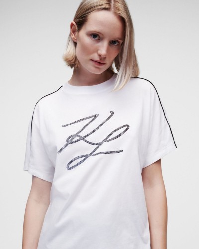 Biały t-shirt z ozdobą