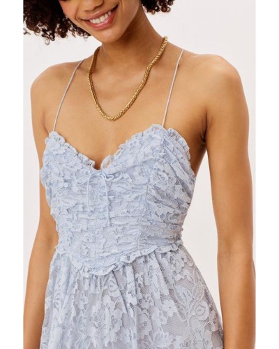 Niebieska sukienka maxi