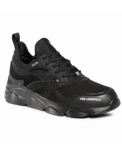 Czarne skórzane sneakersy męskie