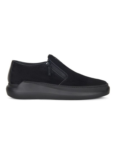 Czarne zamszowe sneakersy męskie
