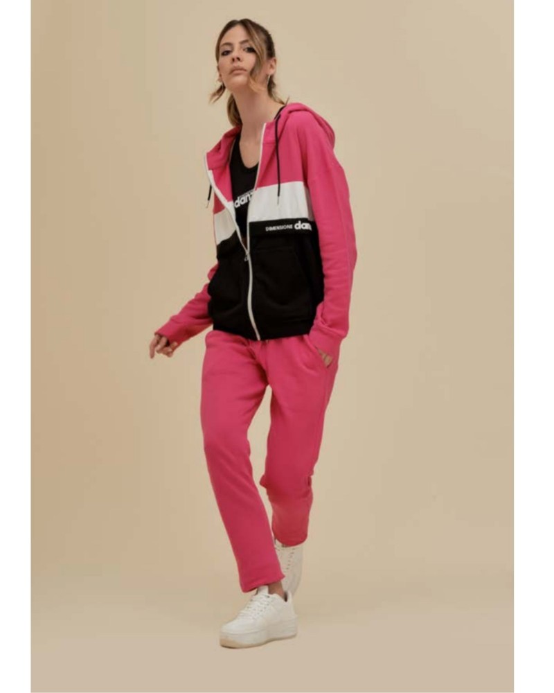 Czarno malinowa bluza z kapturem