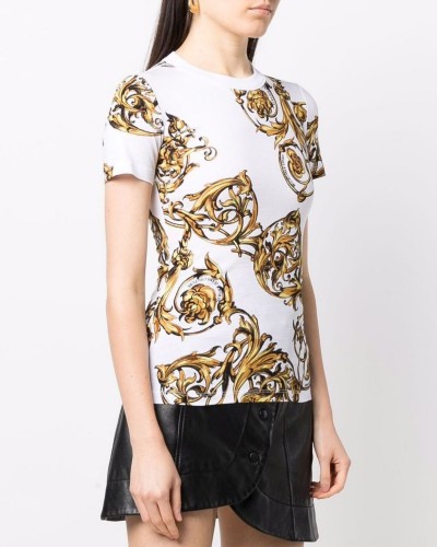 Biały t-shirt w print