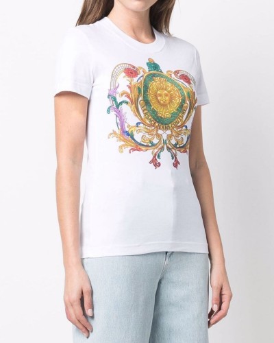 Biały t-shirt w print