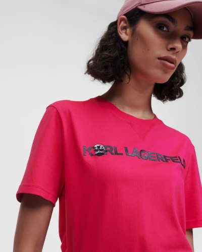 T-shirt Ikonik Karlimal fuksja