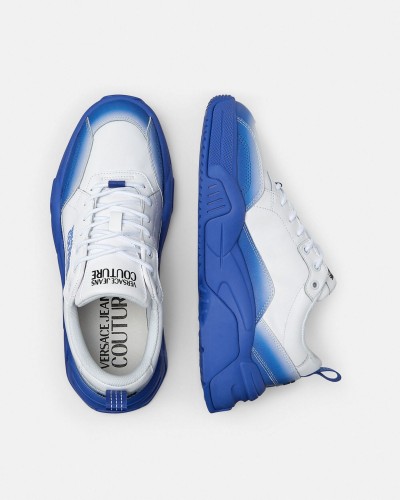 Sneakersy męskie biało niebieskie