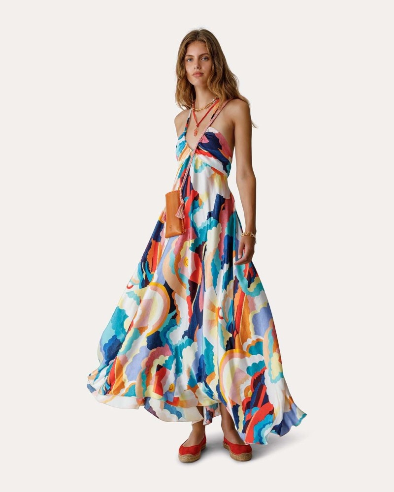 Sukienka długa w print