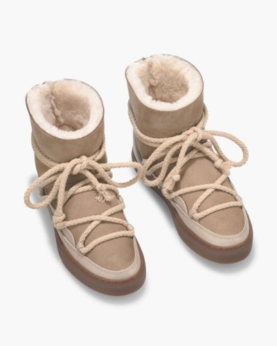 Skórzane śniegowce Classic Sneaker Beżowe