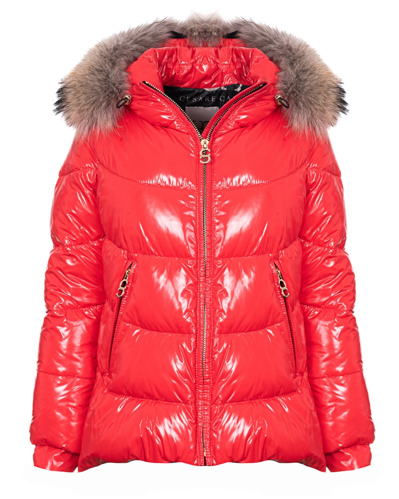 Kurtka puchowa czerwona