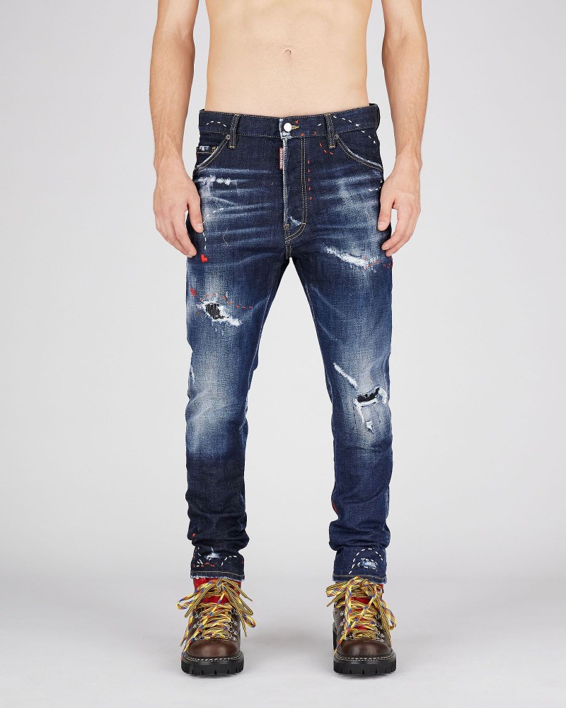 Jeansy męskie niebieskie