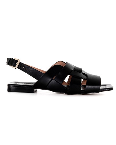 sandaly-czarne-plecione-pollini-sa16521c0gti0000