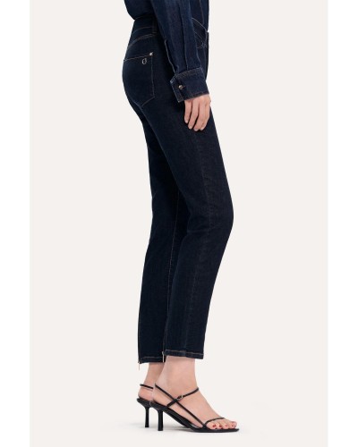 Jeansy slim fit granatowe