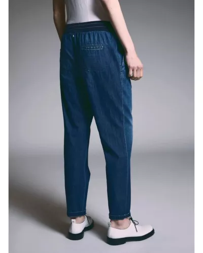 Jeansowe spodnie joggery