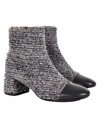 Szare botki boucle