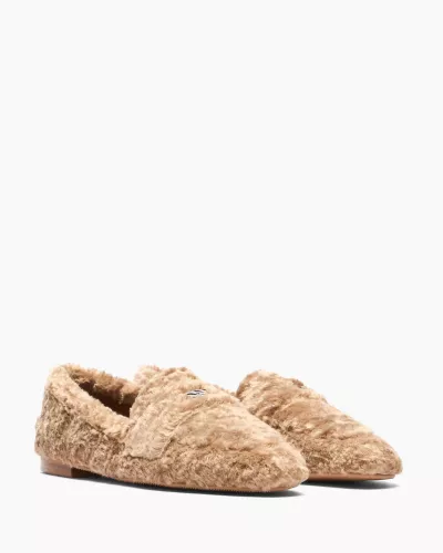 Loafersy z eko futra