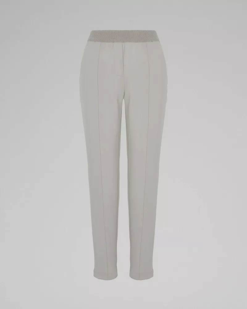 Dresowe kremowe spodnie