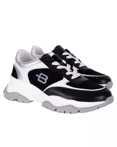 Sneakersy czarno białe