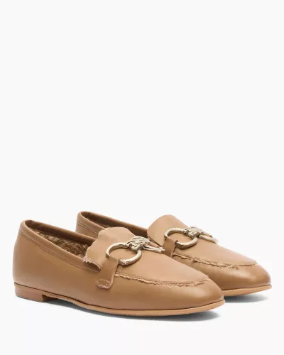 Kamelowe loafersy