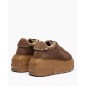 Zamszowe sneakersy na podeszwie 5 cm brązowe Zamszowe sneakersy na podeszwie 5 cm brązowe