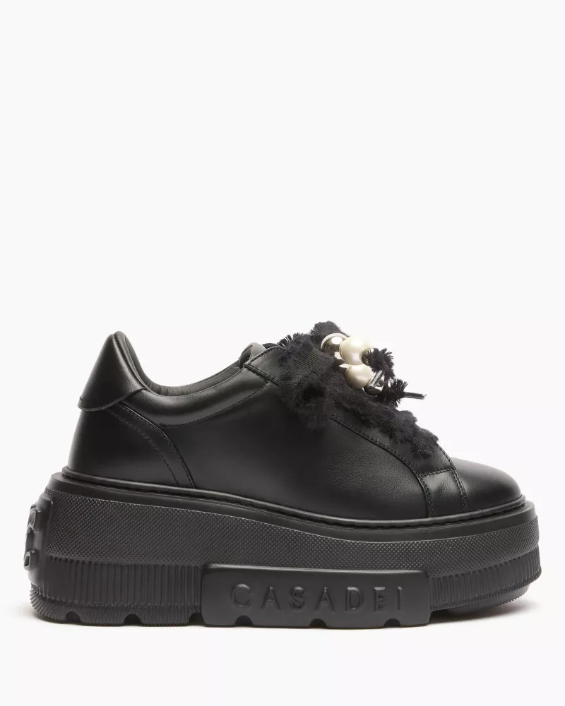 Sneakersy na podeszwie 5 cm czarne Sneakersy na podeszwie 5 cm czarne